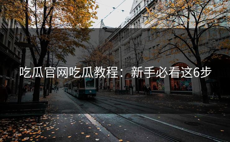 吃瓜官网吃瓜教程：新手必看这6步