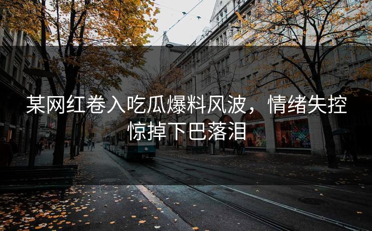 某网红卷入吃瓜爆料风波，情绪失控惊掉下巴落泪