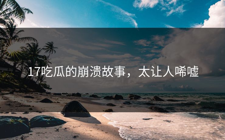 17吃瓜的崩溃故事，太让人唏嘘