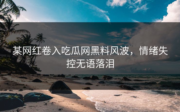 某网红卷入吃瓜网黑料风波，情绪失控无语落泪