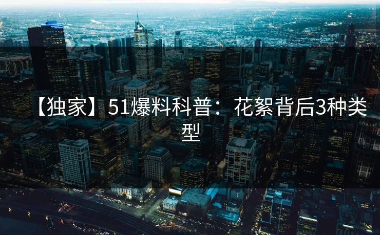 【独家】51爆料科普：花絮背后3种类型