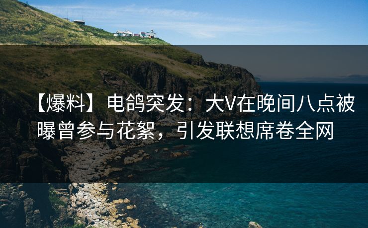 【爆料】电鸽突发：大V在晚间八点被曝曾参与花絮，引发联想席卷全网
